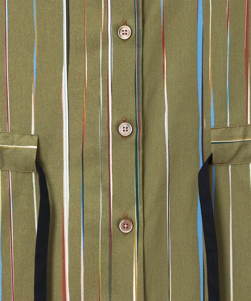 美品 Paul Smith JEANS ポールスミス ジーンズ　シャツワンピース Sports Stripe Zebra” ワンポイント 長袖シャツ（ライトブルー