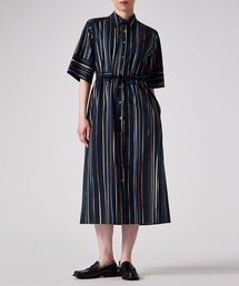 美品ポールスミス　ペイズリースケッチワンピース　ブルー系長袖　ネイビー 95486002b_b_14_215.jpg