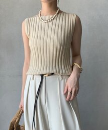 【WEB限定】ラメリブニットタンク