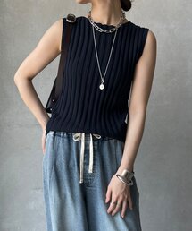 【WEB限定】ラメリブニットタンク
