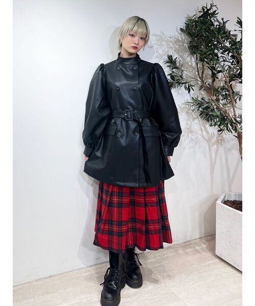 セール】フェイクレザーAラインジャケット（その他アウター）｜jouetie