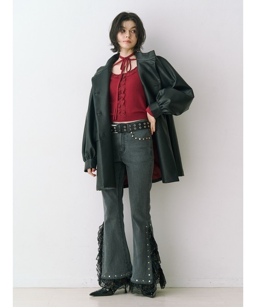 jouetie レザージャケット 楽天市場】ジュエティー jouetie フェイクレザーライダースMA-1