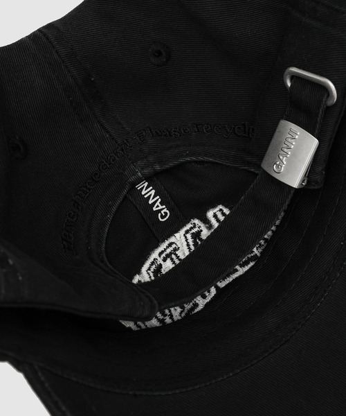 GANNI(ガニー)の「Washed Cotton Canvas Cap Emb(キャップ・レディース・ブラック・ONE SIZE)」の5枚目の写真