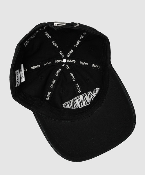 GANNI(ガニー)の「Washed Cotton Canvas Cap Emb(キャップ・レディース・ブラック・ONE SIZE)」の7枚目の写真