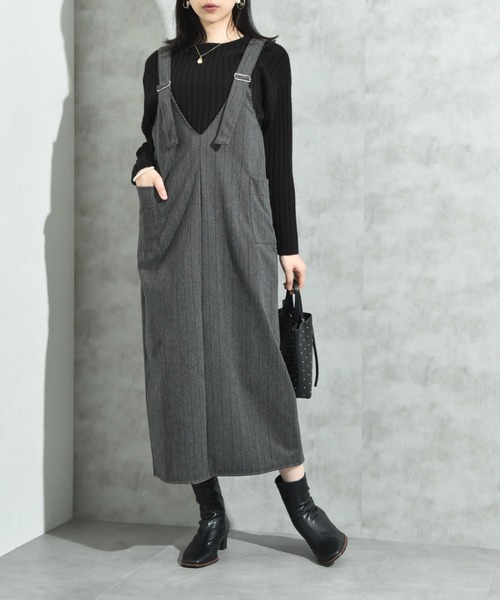 INTERPLANET（インタープラネット）の「７Ｇ　ワイドリブプルオーバー（ニット/セーター・レディース・オレンジ/ブルー/グレー/ブラック・LARGE/MEDIUM）」の14枚目の写真