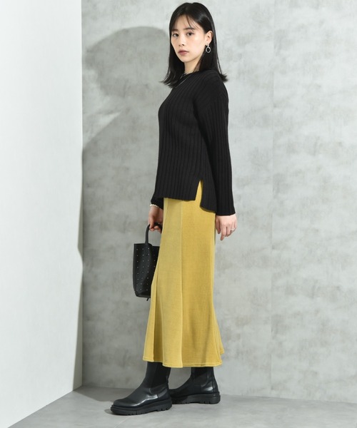 INTERPLANET（インタープラネット）の「７Ｇ　ワイドリブプルオーバー（ニット/セーター・レディース・オレンジ/ブルー/グレー/ブラック・LARGE/MEDIUM）」の7枚目の写真