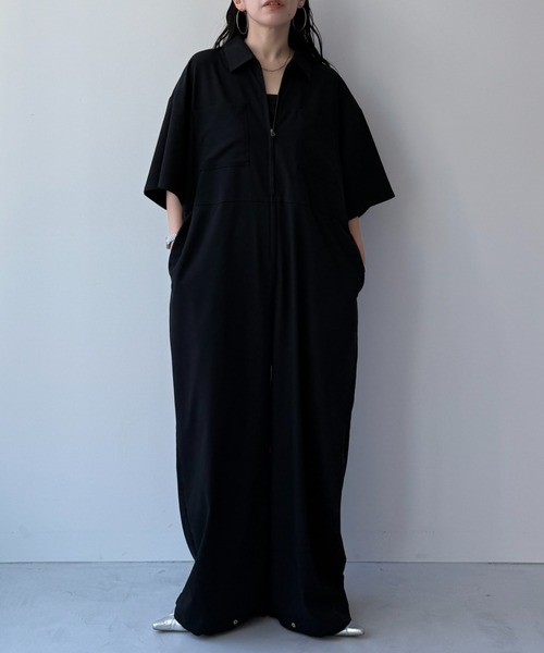 wee9s(EB[NX)half sleeve zip all in one / n[tX[uWbvI[C(Ȃ/I[C)