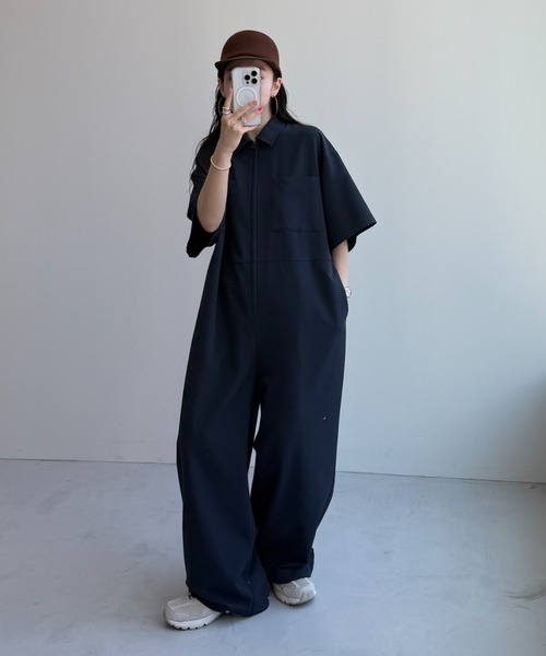 half sleeve zip all in one / ハーフスリーブジップオールインワン