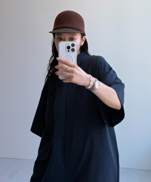 wee9s（ウィークス）の「half sleeve zip all in one / ハーフ