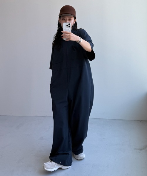 wee9s（ウィークス）の「half sleeve zip all in one / ハーフ