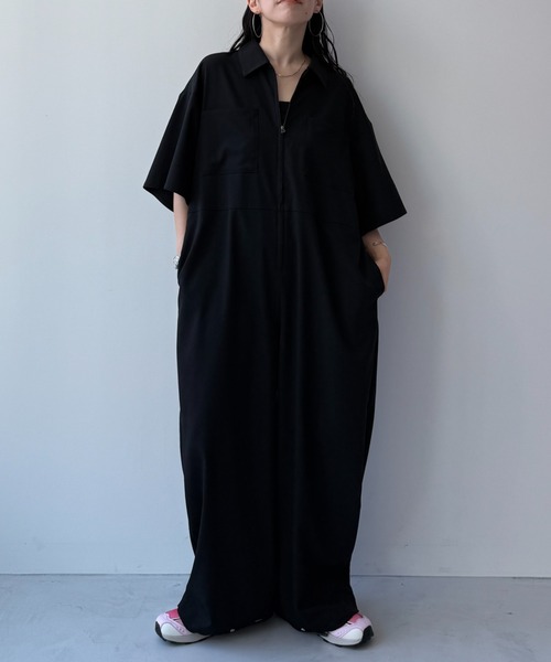 half sleeve zip all in one / ハーフスリーブジップオールインワン