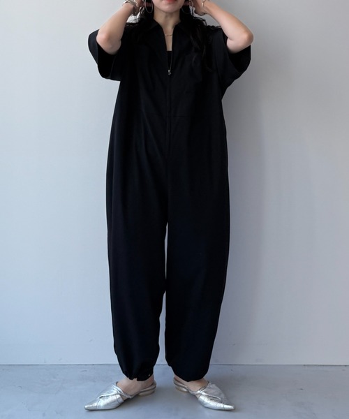half sleeve zip all in one / ハーフスリーブジップオールインワン
