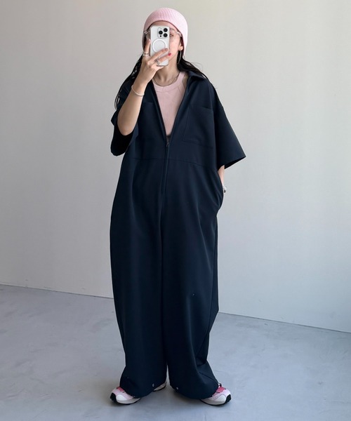 なお様 セットアップオールインワン セール】【MAGASIN DE MODE Onjna】T/R/Puツイル×オーガンジー