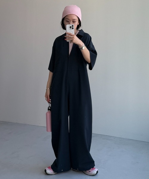 half sleeve zip all in one / ハーフスリーブジップオールインワン