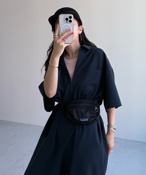 half sleeve zip all in one / ハーフスリーブジップオールインワン