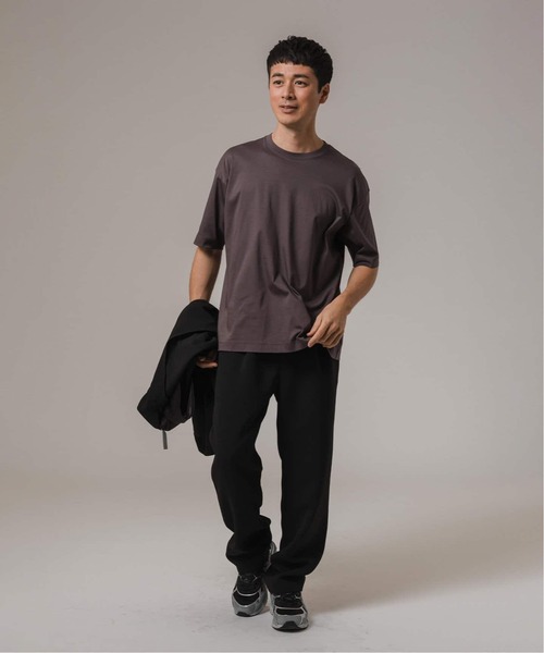 EDIFICE（エディフィス）の「アルビニスタスムース Tシャツ（Tシャツ/カットソー・メンズ・グリーン/ホワイト/ネイビー/チャコールグレー/アイボリー/ブラック・X-LARGE/LARGE/MEDIUM/SMALL）」の8枚目の写真