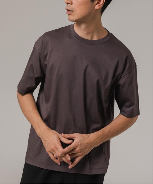 EDIFICE（エディフィス）の「アルビニスタスムース Tシャツ（Tシャツ/カットソー・メンズ・グリーン/ホワイト/ネイビー/チャコールグレー/アイボリー/ブラック・X-LARGE/LARGE/MEDIUM/SMALL）」の12枚目の写真