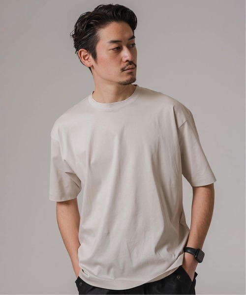 EDIFICE（エディフィス）の「アルビニスタスムース Tシャツ（Tシャツ/カットソー・メンズ・グリーン/ホワイト/ネイビー/チャコールグレー/アイボリー/ブラック・X-LARGE/LARGE/MEDIUM/SMALL）」の19枚目の写真