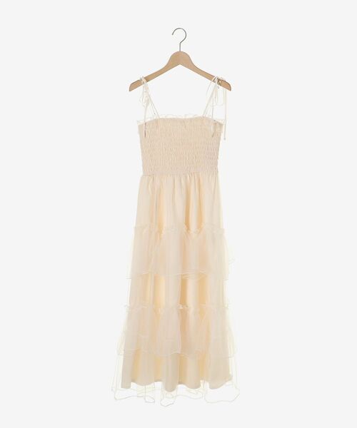 MAJESTIC LEGON(マジェスティックレゴン)の「パールチェーンキャミワンピース(ワンピース・レディース・ブラック/ピンクベージュ/ホワイト系その他/グレー/アイボリー・MEDIUM/SMALL/X-SMALL)」の15枚目の写真