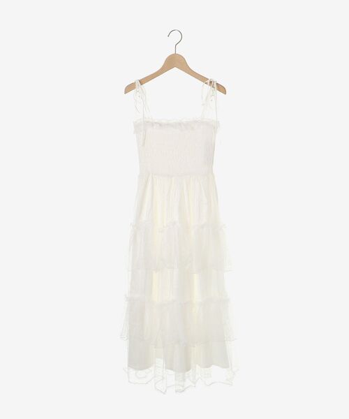 MAJESTIC LEGON(マジェスティックレゴン)の「パールチェーンキャミワンピース(ワンピース・レディース・ブラック/ピンクベージュ/ホワイト系その他/グレー/アイボリー・MEDIUM/SMALL/X-SMALL)」の14枚目の写真