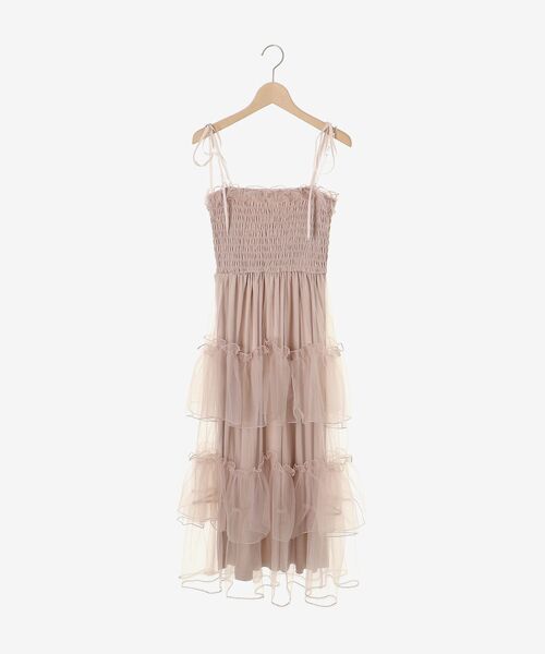 MAJESTIC LEGON(マジェスティックレゴン)の「パールチェーンキャミワンピース(ワンピース・レディース・ブラック/ピンクベージュ/ホワイト系その他/グレー/アイボリー・MEDIUM/SMALL/X-SMALL)」の13枚目の写真