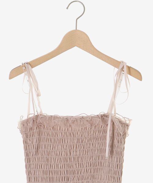 MAJESTIC LEGON(マジェスティックレゴン)の「パールチェーンキャミワンピース(ワンピース・レディース・ブラック/ピンクベージュ/ホワイト系その他/グレー/アイボリー・MEDIUM/SMALL/X-SMALL)」の9枚目の写真