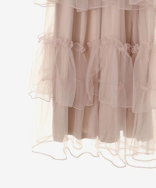 MAJESTIC LEGON(マジェスティックレゴン)の「パールチェーンキャミワンピース(ワンピース・レディース・ブラック/ピンクベージュ/ホワイト系その他/グレー/アイボリー・MEDIUM/SMALL/X-SMALL)」の7枚目の写真