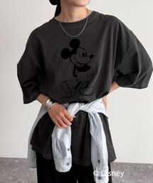 【GOOD ROCK SPEED/グッドロックスピード】Mickey フロッキープリントBIGTシャツ