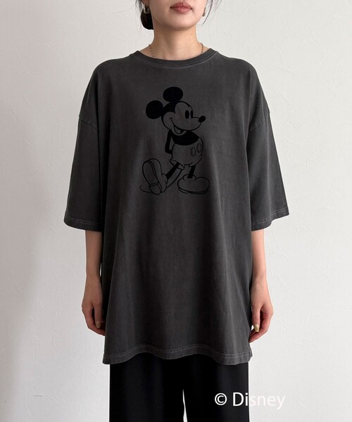 fredy emue(フレディエミュ)の「【GOOD ROCK SPEED/グッドロックスピード】Mickey フロッキープリントBIGTシャツ(Tシャツ/カットソー・レディース・チャコールグレー/ブラウン・38)」の18枚目の写真