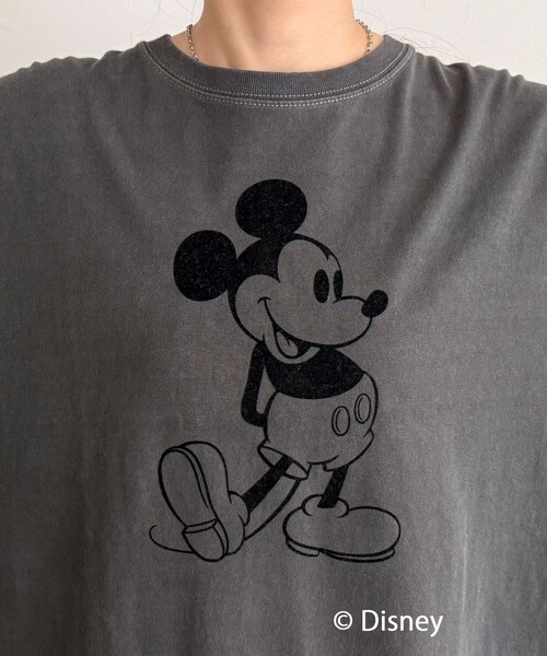 fredy emue(フレディエミュ)の「【GOOD ROCK SPEED/グッドロックスピード】Mickey フロッキープリントBIGTシャツ(Tシャツ/カットソー・レディース・チャコールグレー/ブラウン・38)」の20枚目の写真