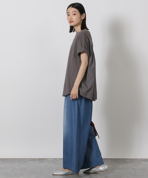 LAKOLE（ラコレ）の「バックシャーリングＴ / 578796（Tシャツ/カットソー・レディース・セージグリーン/チャコール/アイボリー/ラベンダー・FREE）」の6枚目の写真