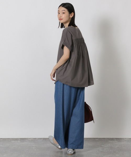 LAKOLE（ラコレ）の「バックシャーリングＴ / 578796（Tシャツ/カットソー・レディース・セージグリーン/チャコール/アイボリー/ラベンダー・FREE）」の7枚目の写真