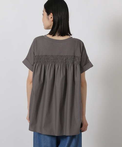 LAKOLE（ラコレ）の「バックシャーリングＴ / 578796（Tシャツ/カットソー・レディース・セージグリーン/チャコール/アイボリー/ラベンダー・FREE）」の9枚目の写真