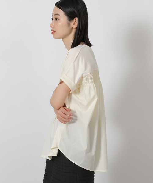 LAKOLE（ラコレ）の「バックシャーリングＴ / 578796（Tシャツ/カットソー・レディース・セージグリーン/チャコール/アイボリー/ラベンダー・FREE）」の14枚目の写真