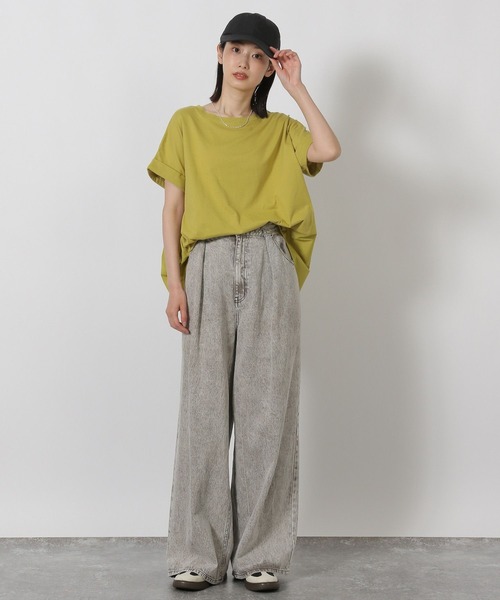 LAKOLE（ラコレ）の「バックシャーリングＴ / 578796（Tシャツ/カットソー・レディース・セージグリーン/チャコール/アイボリー/ラベンダー・FREE）」の16枚目の写真