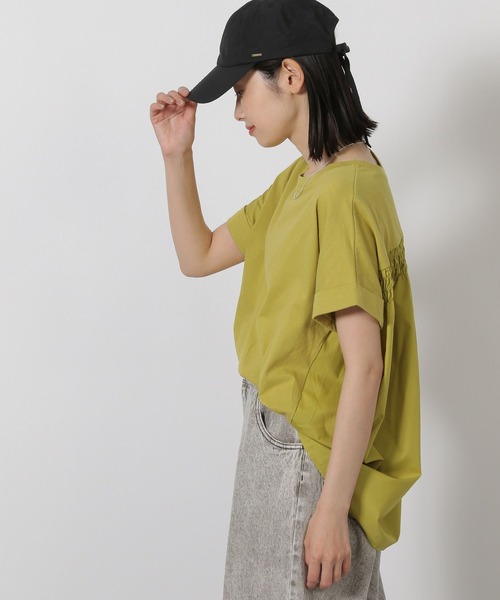 LAKOLE（ラコレ）の「バックシャーリングＴ / 578796（Tシャツ/カットソー・レディース・セージグリーン/チャコール/アイボリー/ラベンダー・FREE）」の20枚目の写真