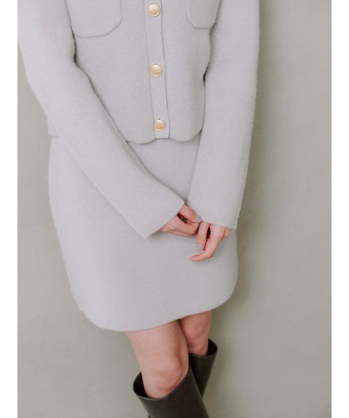 フォックスニットジャケット（ノーカラージャケット）｜SNIDEL