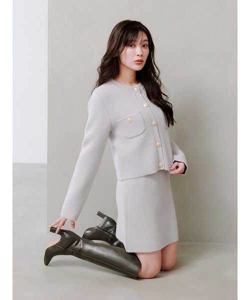 snidel ニットジャケット SNIDEL (12%OFF) snidel / スナイデル ニットジャケット 24秋冬