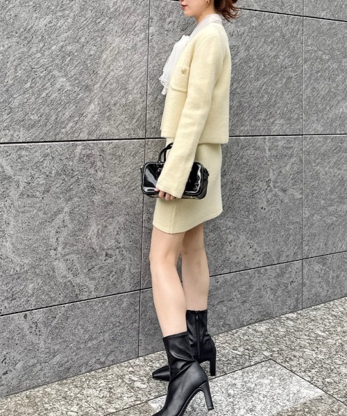 フォックスニットジャケット（ノーカラージャケット）｜SNIDEL