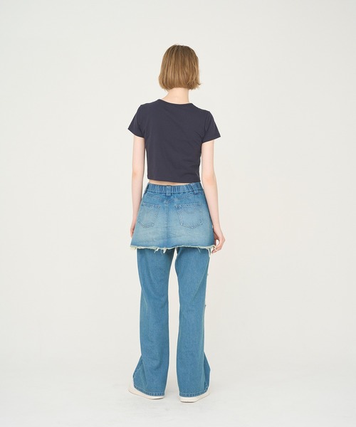セール】【Nora Lily】「elle」Mini Logo Embroidered Tee（T