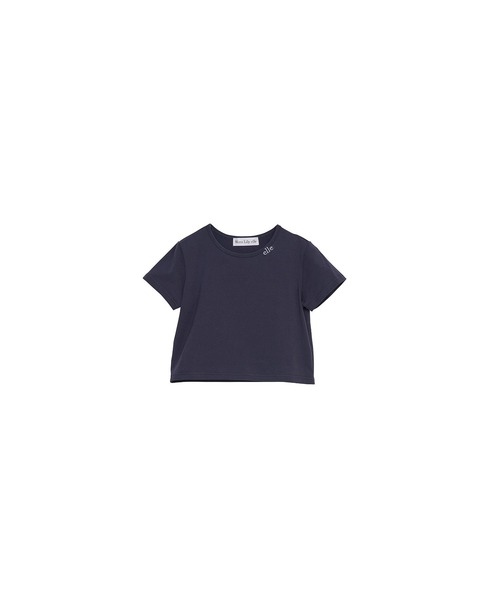 Nora Lily elle(ノラリリーエル)の「【Nora Lily】「elle」Mini Logo Embroidered Tee(Tシャツ/カットソー・レディース・ホワイト/ネイビー/ブラック・FREE)」の5枚目の写真