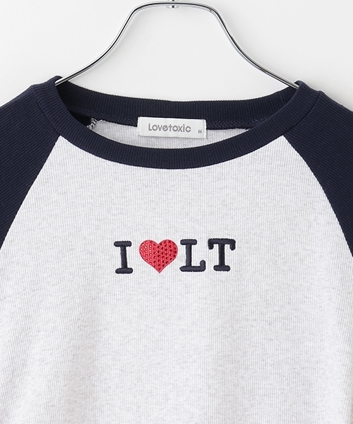 LOVETOXIC（ラブトキシック）の「【吸水速乾/さらさら】ILoveドロストT（Tシャツ/カットソー・キッズ・レッド/ブラック/ネイビー・M:150cm/130cm/L:160cm/S:140cm）」の14枚目の写真