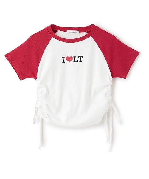 LOVETOXIC（ラブトキシック）の「【吸水速乾/さらさら】ILoveドロストT（Tシャツ/カットソー・キッズ・レッド/ブラック/ネイビー・M:150cm/130cm/L:160cm/S:140cm）」の9枚目の写真