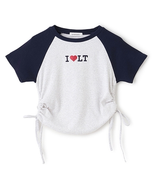 LOVETOXIC（ラブトキシック）の「【吸水速乾/さらさら】ILoveドロストT（Tシャツ/カットソー・キッズ・レッド/ブラック/ネイビー・M:150cm/130cm/L:160cm/S:140cm）」の10枚目の写真