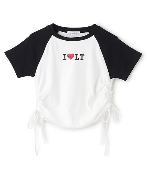 LOVETOXIC（ラブトキシック）の「【吸水速乾/さらさら】ILoveドロストT（Tシャツ/カットソー・キッズ・レッド/ブラック/ネイビー・M:150cm/130cm/L:160cm/S:140cm）」の11枚目の写真