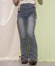 dispark | DISPARK/【25年春夏新作】クロススタッズフレアデニム(デニムパンツ)