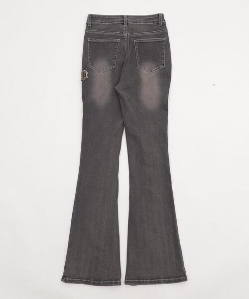 dispark(ディスパーク)の「DISPARK/クロススタッズフレアデニム(デニムパンツ・レディース・ブラック・MEDIUM/SMALL)」の8枚目の写真