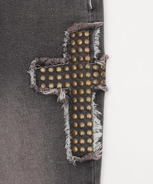 dispark(ディスパーク)の「DISPARK/クロススタッズフレアデニム(デニムパンツ・レディース・ブラック・MEDIUM/SMALL)」の12枚目の写真