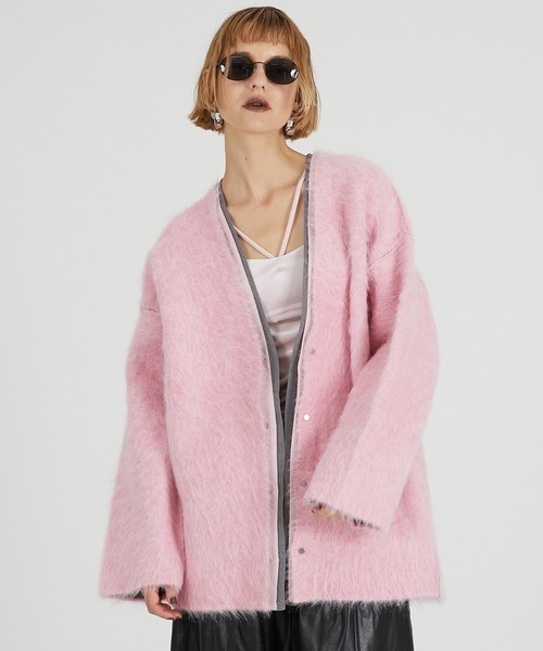 ダブルフェイスアルパカニットカーディガン / Double-faced Alpaca