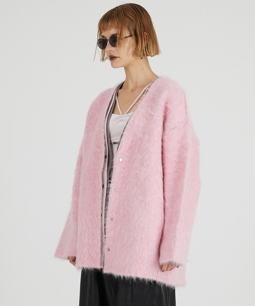 ダブルフェイスアルパカニットカーディガン / Double-faced Alpaca